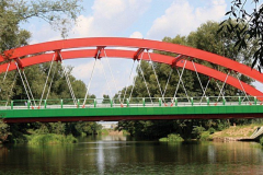 MOST KSIĘŻNEJ JOLANTY NA RZECE PROSNA W KALISZU, POLSKA